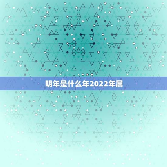 明年是什么年2022年属，2022年属什么生肖？