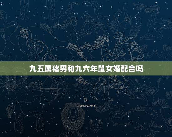 九五属猪男和九六年鼠女婚配合吗,1995年属猪人与1996年属鼠人结婚 九五属猪男和九六年鼠女婚配合吗,1995年属猪人与1996年属鼠人结婚