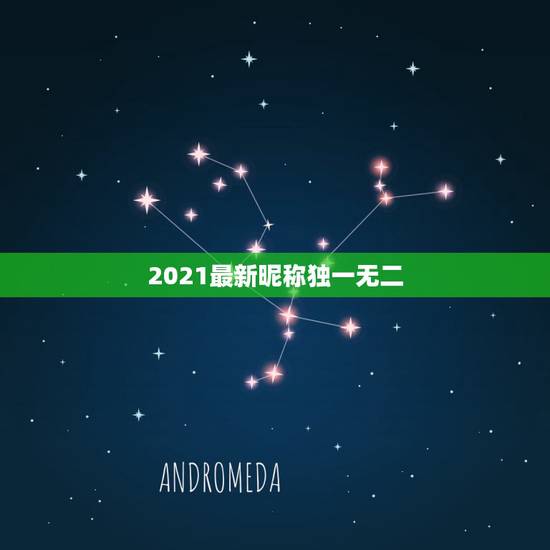 2021最新昵称独一无二，2021独一无二男生网名有哪些？