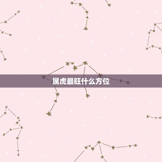 属虎最旺什么方位，属虎的开运方位