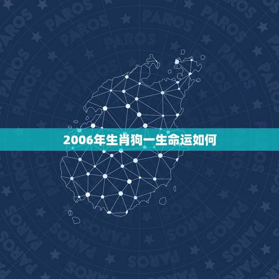 2006年生肖狗一生命运如何,2006属狗的啥命 2006年生肖狗一生命运如何,2006属狗的啥命