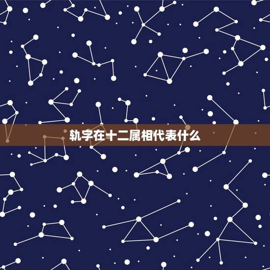轨字在十二属相代表什么，十二地支分别代表什么生肖？