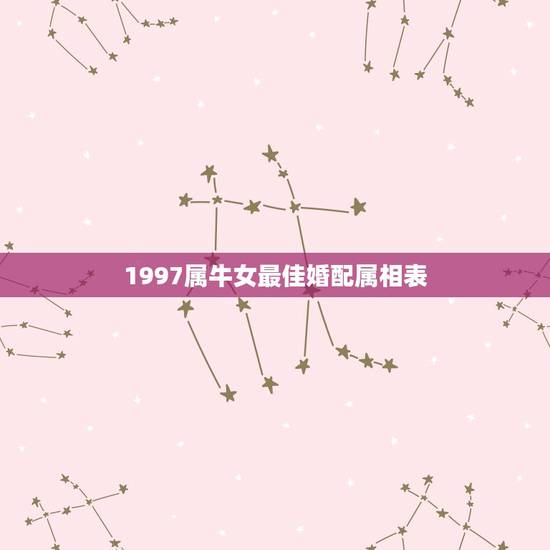 1997属牛女最佳婚配属相表，97年女属牛适配属相配对？