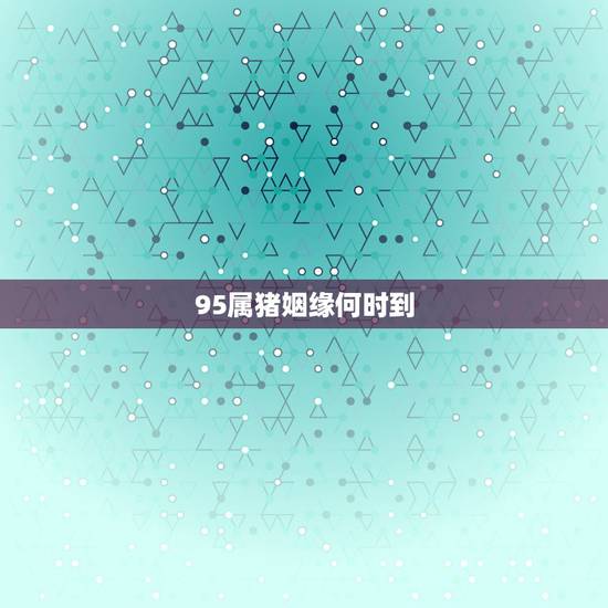 95属猪姻缘何时到,95年属猪女2022 年运势 95属猪姻缘何时到,95年属猪女2022 年运势
