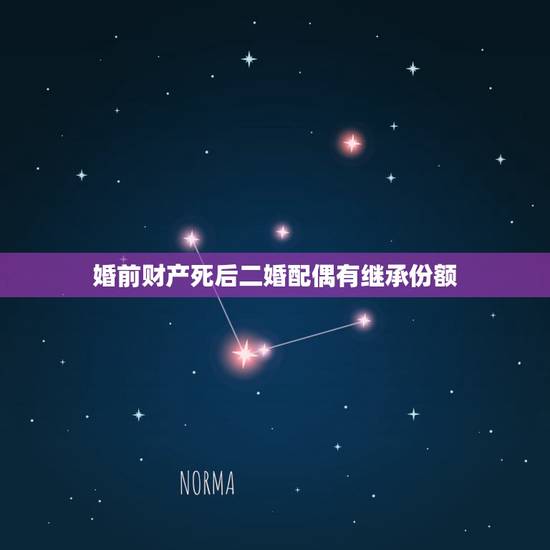 婚前财产死后二婚配偶有继承份额，我是二婚，老公的房子是婚前财产，他去世