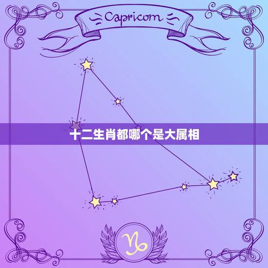 十二生肖都哪个是大属相，什么是大生肖？