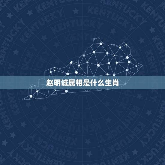 赵明诚属相是什么生肖，请问我的属相到底是什么