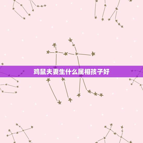 鸡鼠夫妻生什么属相孩子好，属鸡的找什么属相的好