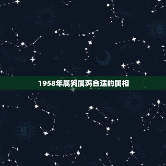 1958年属狗属鸡合适的属相，生肖属狗和属鸡适不适合