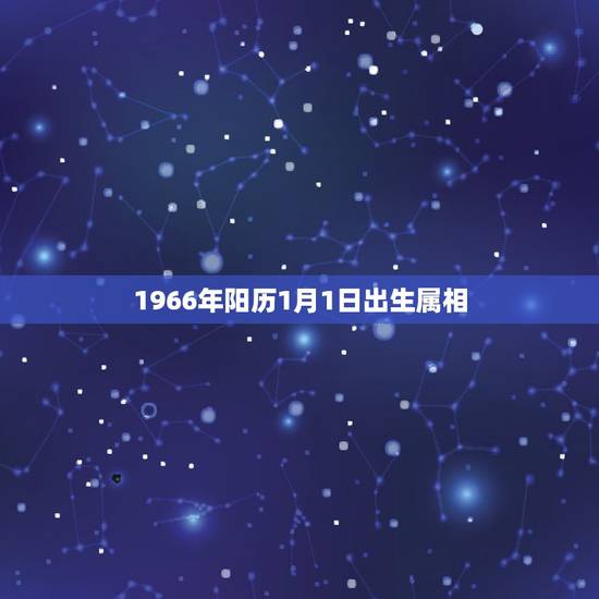 1966年阳历1月1日出生属相，阳历1991年1月1日出生的属相是什么