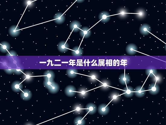 一九二一年是什么属相的年，92年属什么生肖