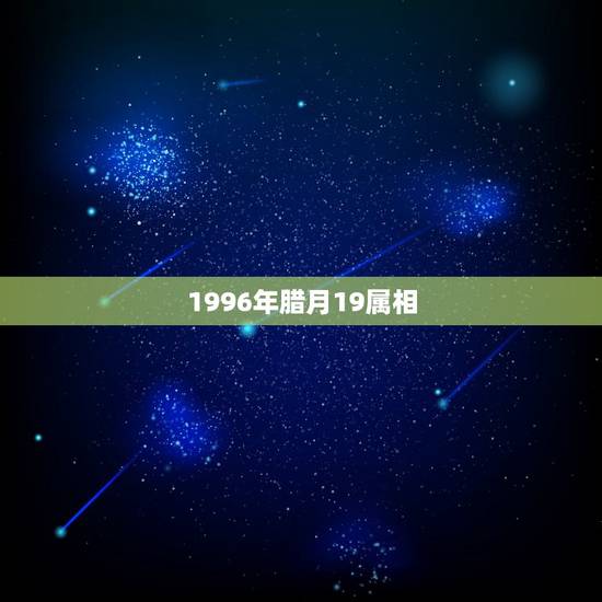 1996年腊月19属相，我的阴历是1996年12月19日，我到底多大属