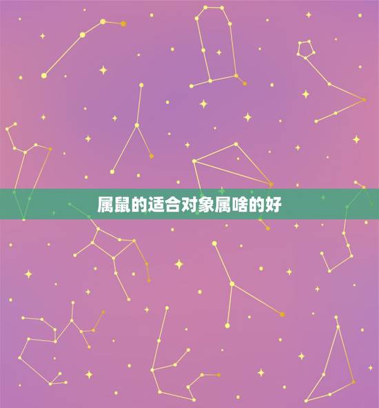 属鼠的适合对象属啥的好，老鼠的更佳配偶是什么属相