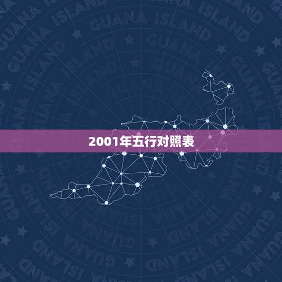 2001年五行对照表，金木水火土出生年月对照表