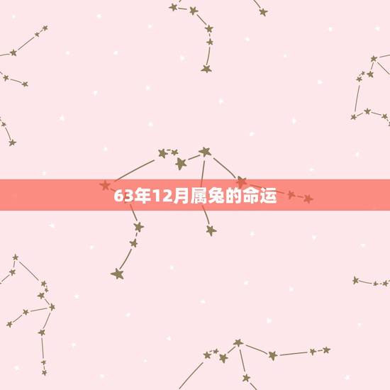 63年12月属兔的命运，1986年属虎一生运势