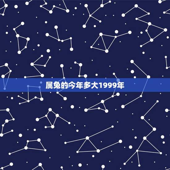 属兔的今年多大1999年，1999年8月29现在多大了