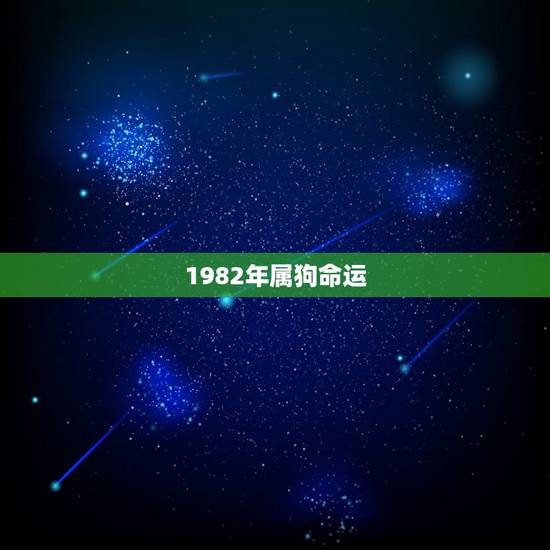 1982年属狗命运，1982年属狗的感情婚姻