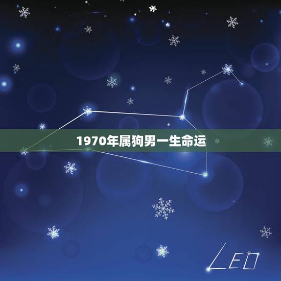 1970年属狗男一生命运,1970属狗男在2022年婚姻 1970年属狗男一生命运,1970属狗男在2022年婚姻