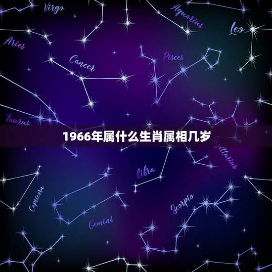 1966年属什么生肖属相几岁，1966年出生的属什么星座和什么生肖