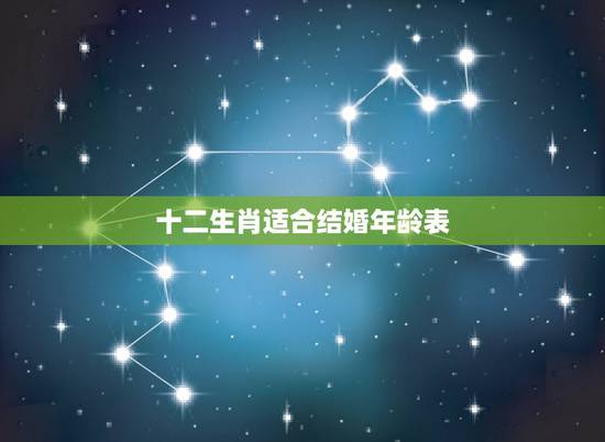 十二生肖适合结婚年龄表，各生肖结婚年龄