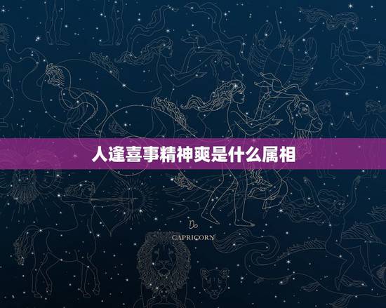 人逢喜事精神爽是什么属相，人逢喜事精神爽 打一个 生肖