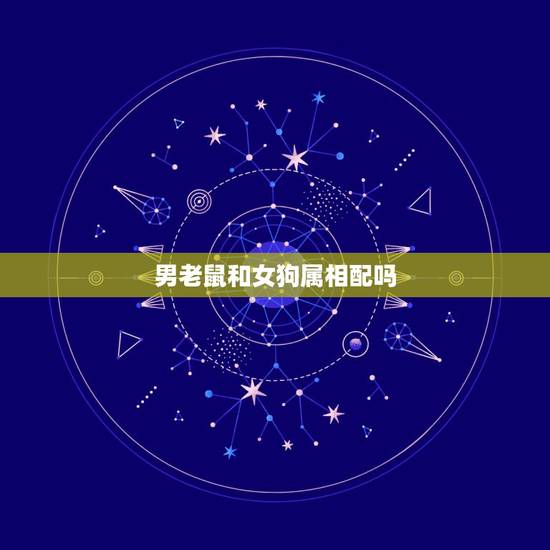 男老鼠和女狗属相配吗，属狗女和属鼠男合适吗