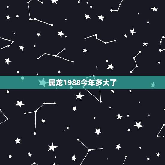 属龙1988今年多大了,2019年88年今年多大 属龙1988今年多大了,2019年88年今年多大
