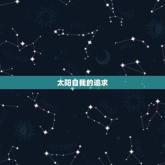 太阳自我的追求 太阳自我的追求