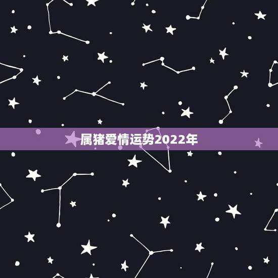 属猪爱情运势2022年，2022属猪人的全年运势如何