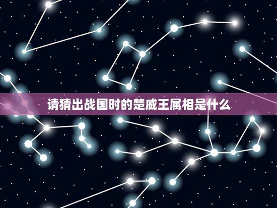 请猜出战国时的楚威王属相是什么，楚威王在位时间是什么时候？