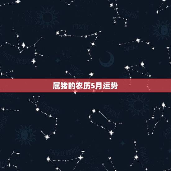 属猪的农历5月运势,1983年5月份出生的属猪的人今年运势 属猪的农历5月运势,1983年5月份出生的属猪的人今年运势