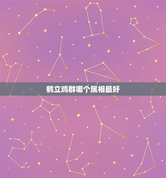 鹤立鸡群哪个属相最好,十二生肖鹤立鸡群的动物是哪一个? 鹤立鸡群哪个属相最好,十二生肖鹤立鸡群的动物是哪一个?