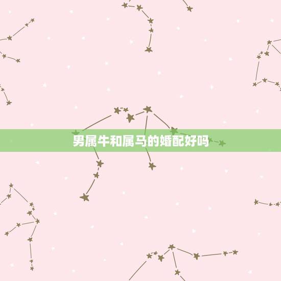 男属牛和属马的婚配好吗,男属牛与女属马婚配如何 男属牛和属马的婚配好吗,男属牛与女属马婚配如何