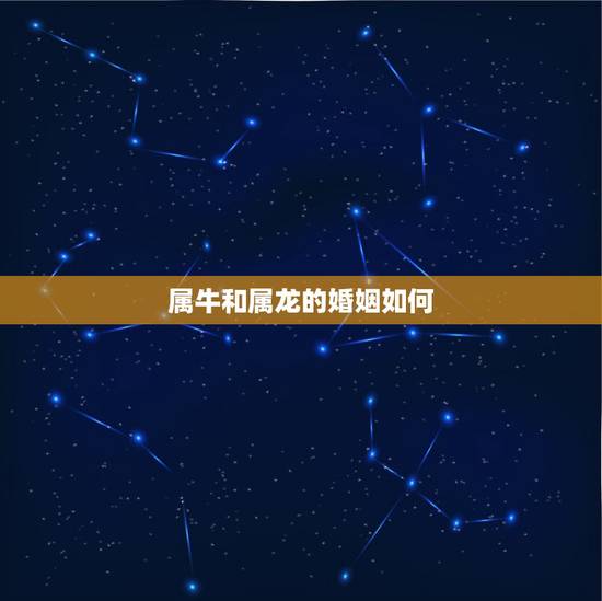 属牛和属龙的婚姻如何，属牛男和属龙女的婚姻如何