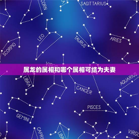 属龙的属相和哪个属相可结为夫妻，属龙的女生和什么属相的男生相配，什么属