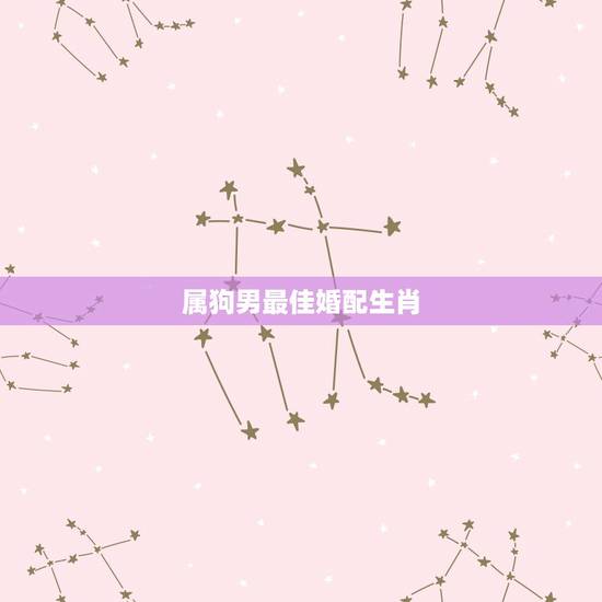 属狗男最佳婚配生肖，男属狗和什么属相相配