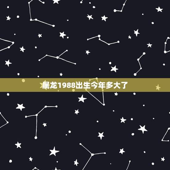 属龙1988出生今年多大了，1988属龙人2022 年