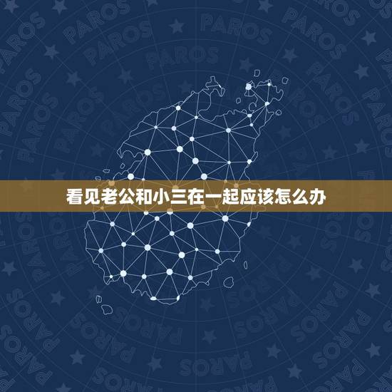 看见老公和小三在一起应该怎么办，亲眼见丈夫和小三在一起我怎么办
