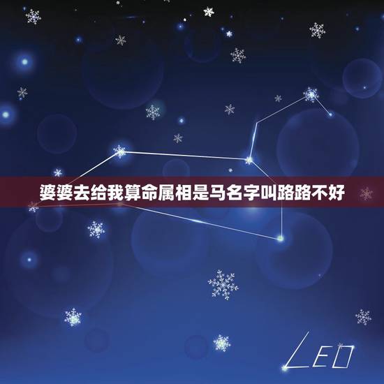 婆婆去给我算命属相是马名字叫路路不好,未来婆婆给我和男友算命 婆婆去给我算命属相是马名字叫路路不好,未来婆婆给我和男友算命