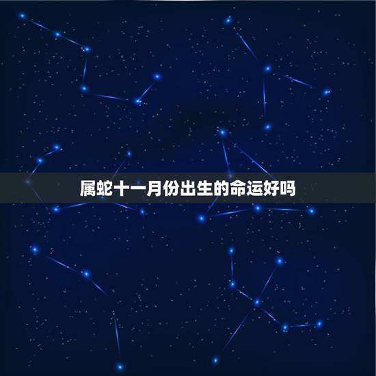 属蛇十一月份出生的命运好吗，2013年属蛇农历11月出生好吗