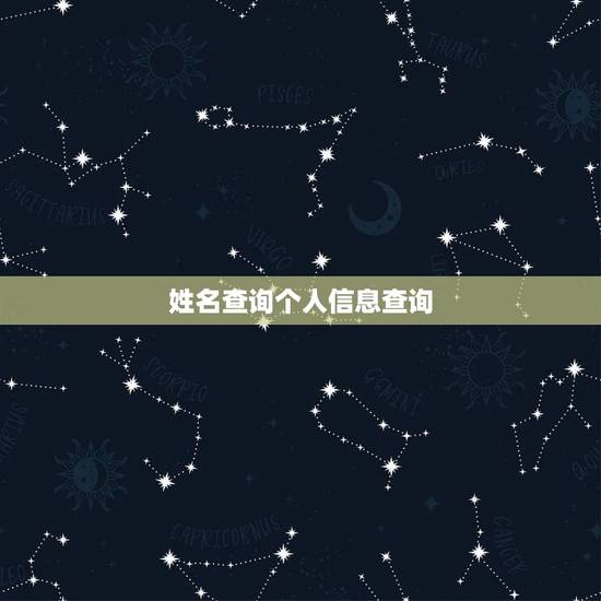 姓名查询个人信息查询,怎么用名字查一个人的资料 姓名查询个人信息查询,怎么用名字查一个人的资料