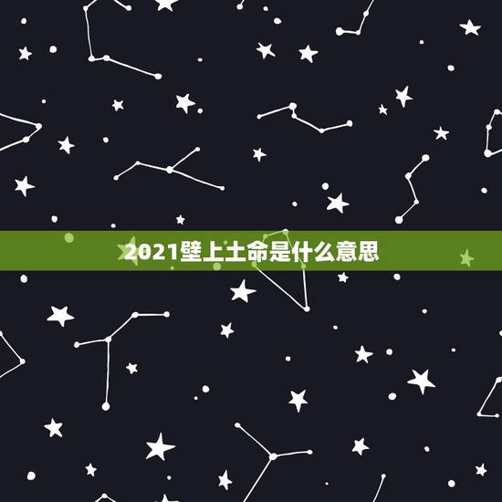 2021壁上土命是什么意思，2021是什么命