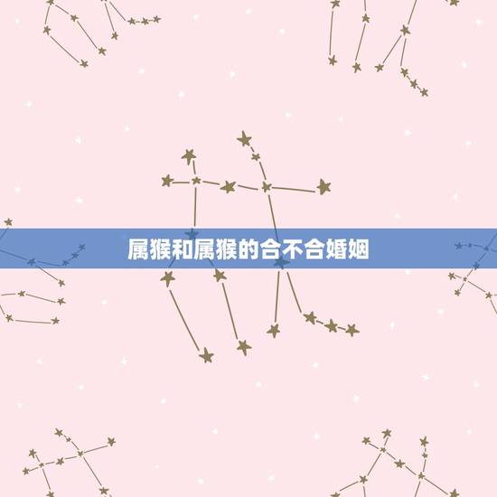 属猴和属猴的合不合婚姻，属猴和属猴的婚配如何
