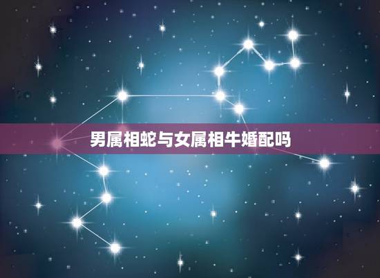 男属相蛇与女属相牛婚配吗，属蛇的和属牛的配吗？女属蛇和男属牛配吗？