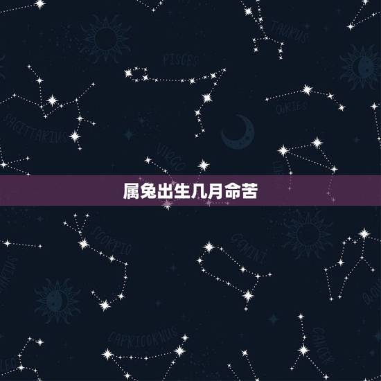 属兔出生几月命苦,属兔几月出生好 属兔出生几月命苦,属兔几月出生好