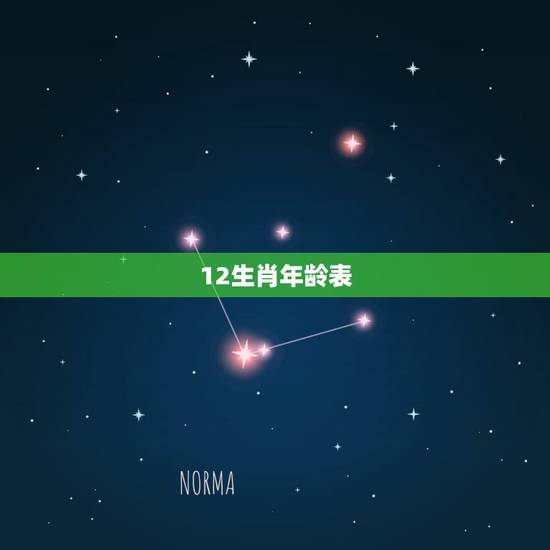12生肖年龄表，年属相年份年龄对照表