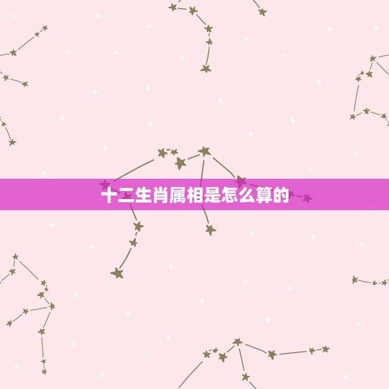 十二生肖属相是怎么算的,生肖怎么算? 十二生肖属相是怎么算的,生肖怎么算?