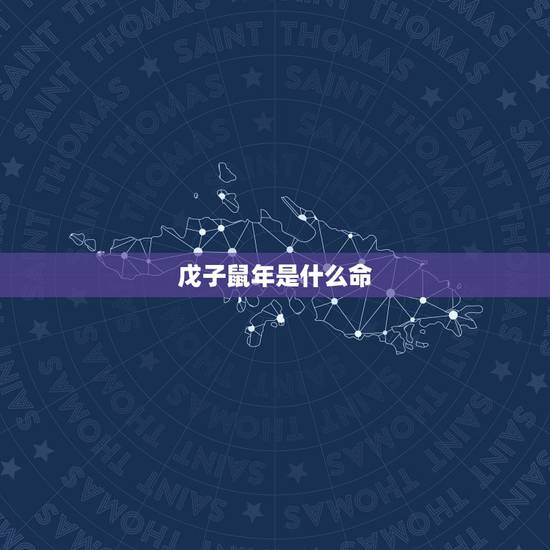 戊子鼠年是什么命，2008戊子鼠年是什么命