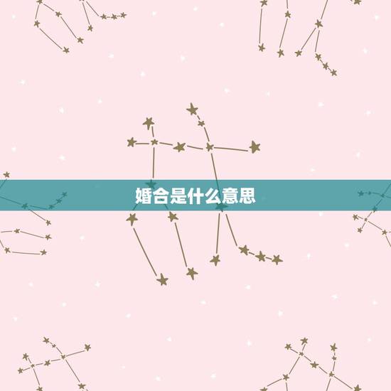 婚合是什么意思,婚即合是什么意思 婚合是什么意思,婚即合是什么意思