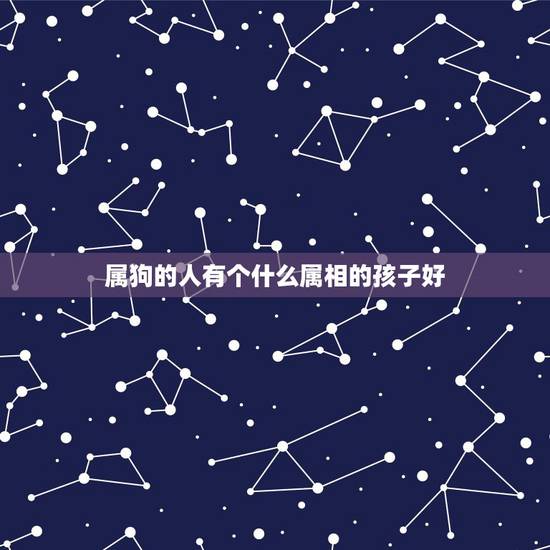 属狗的人有个什么属相的孩子好，父亲属狗，母亲属猪，生个什么属相的孩子好